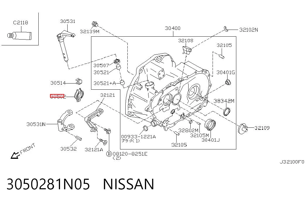  Łożysko wyciskowe sprzęgła Nissan Almera 