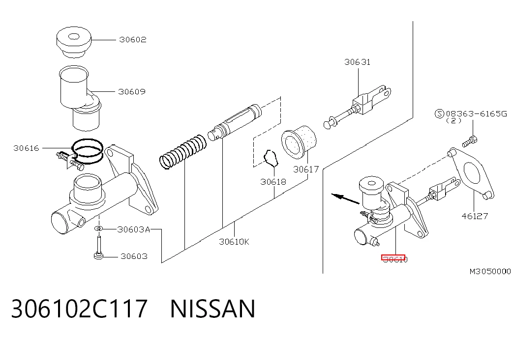 Cylinder sprzęgła główny Nissan Serena 