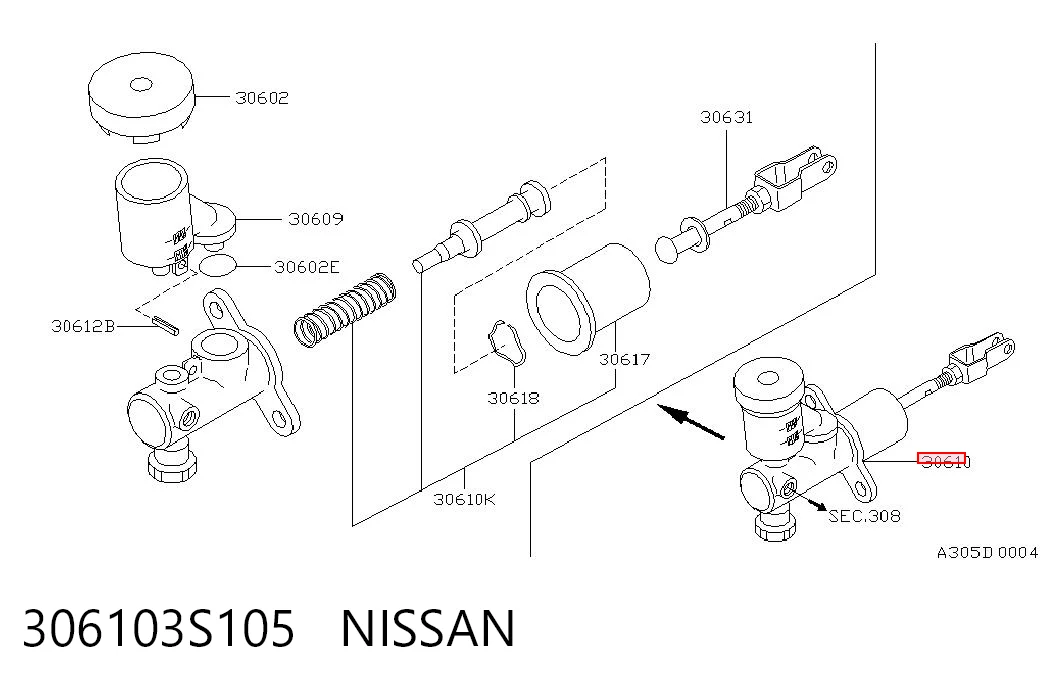  Cylinder sprzęgła główny Nissan Pathfinder 