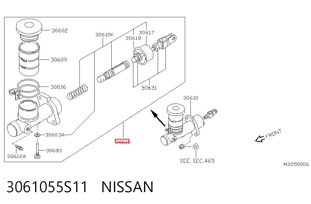  Cylinder sprzęgła główny Nissan Terrano 1