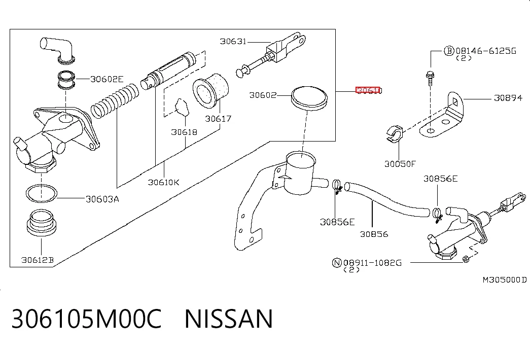  Cylinder sprzęgła główny Nissan X-Trail 