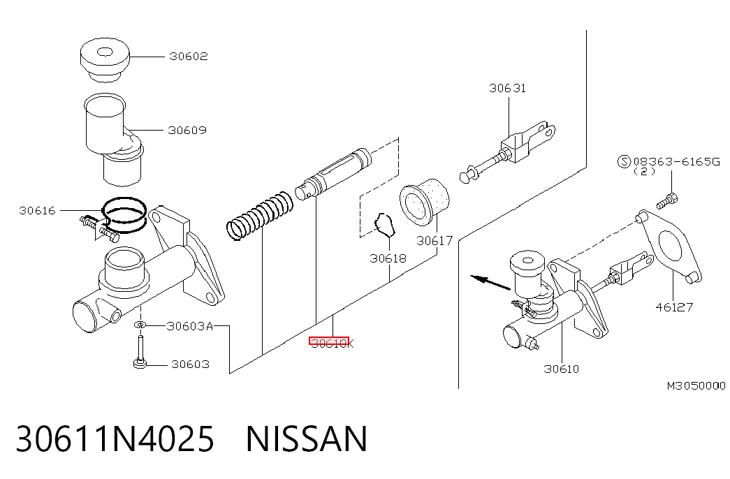 Zestaw naprawczy cylindra głównego sprzęgła do Nissan Serena  C23