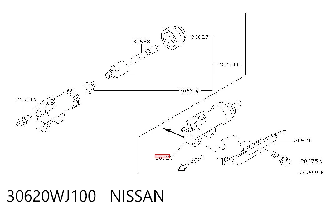 Do koszyka Cylinder roboczy sprzęgła Nissan Patrol  Y61