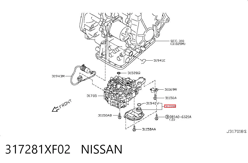 317281XF02 Nissan/Infiniti Filtr automatycznej skrzyni biegów