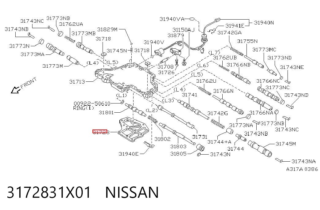 3172831X01 Nissan/Infiniti Filtr automatycznej skrzyni biegów