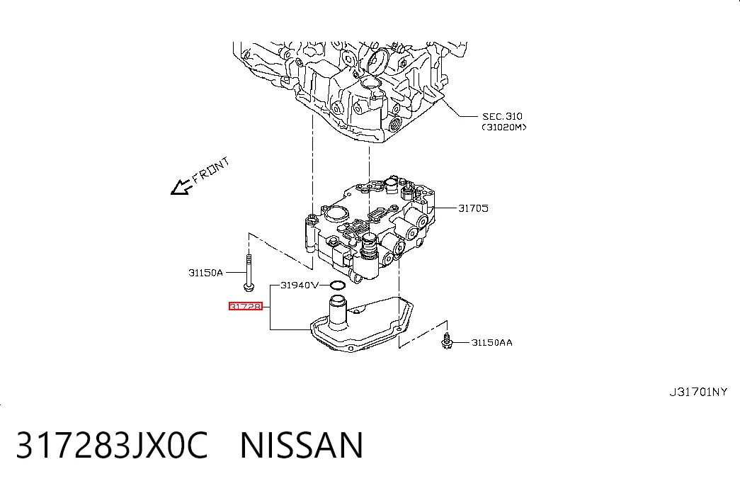 317283JX0C Nissan/Infiniti Filtr automatycznej skrzyni biegów