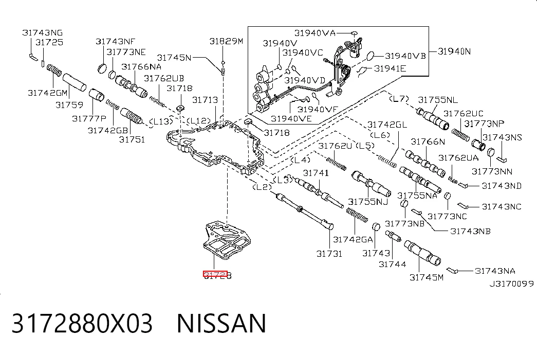 Filtr automatycznej skrzyni biegów Nissan X-Trail 