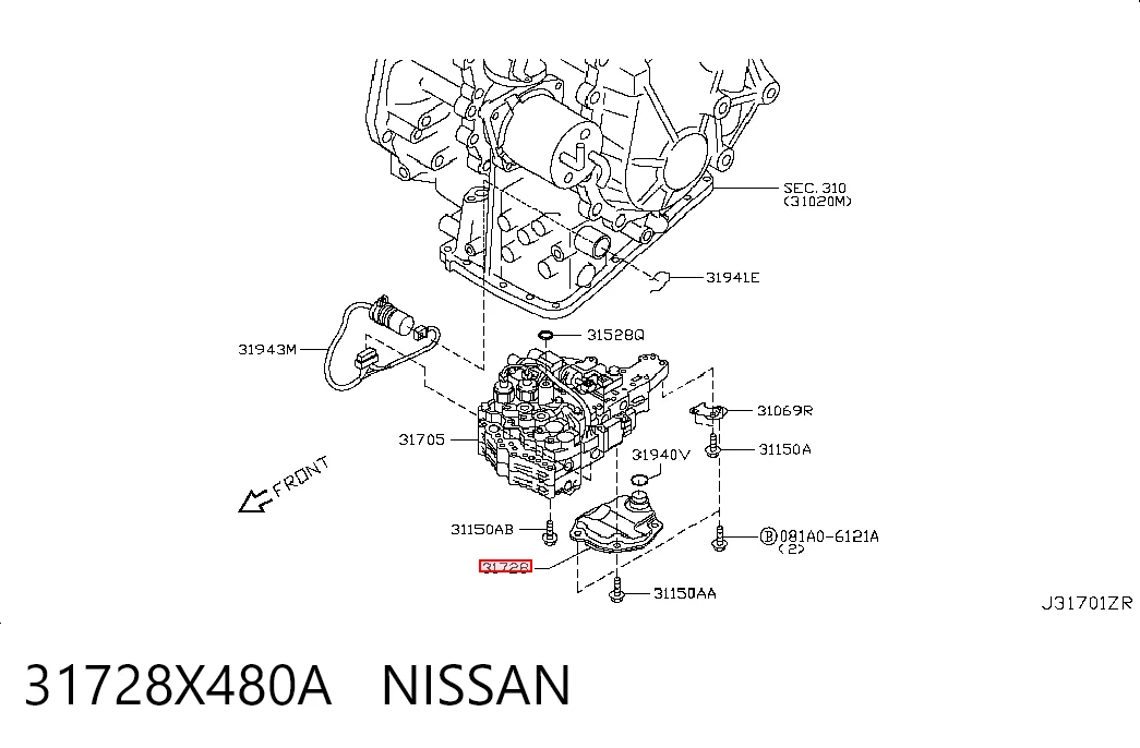 31728X480A Nissan/Infiniti Filtr automatycznej skrzyni biegów