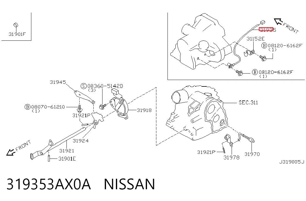 Czujnik prędkości Nissan Almera II