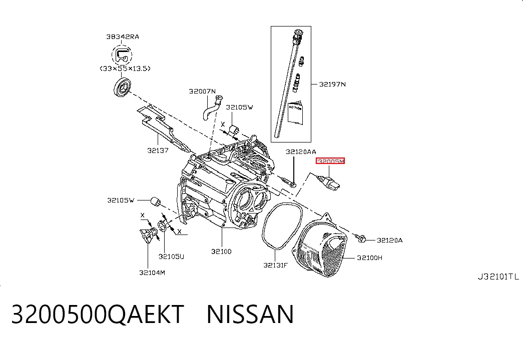 3200500QAEKT Nissan/Infiniti Czujnik włączania światła cofania