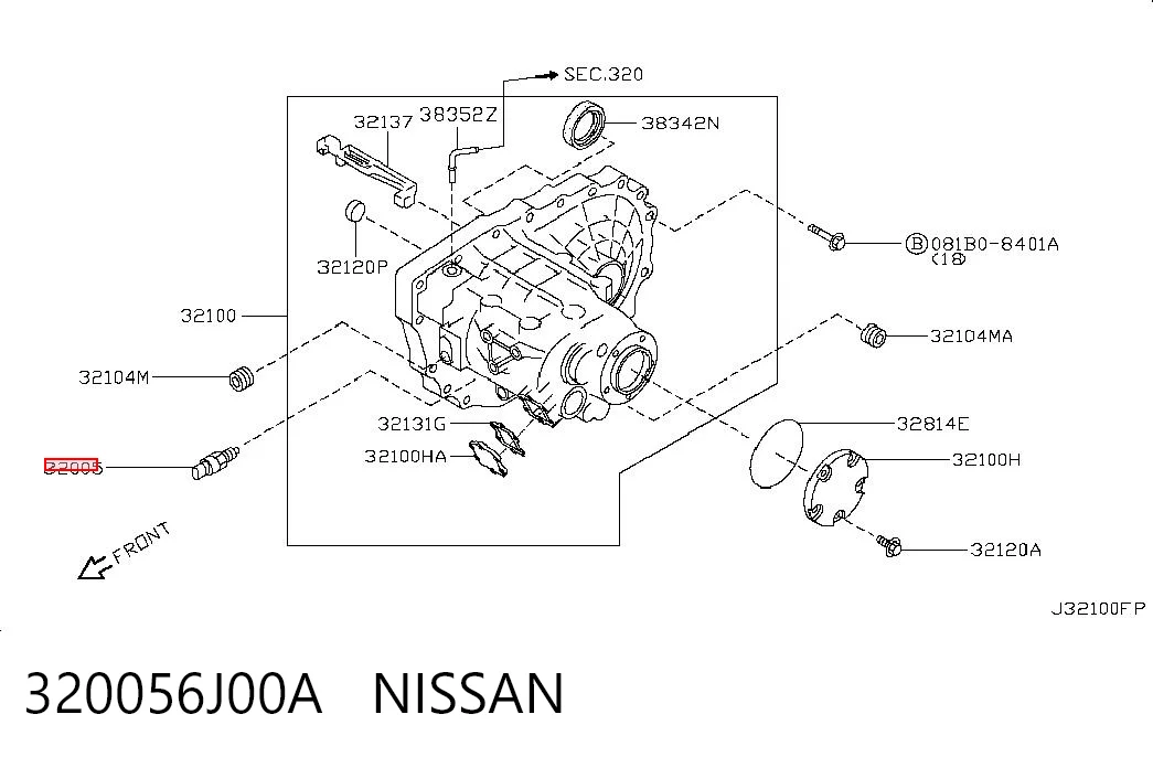 320056J00A Nissan/Infiniti Czujnik włączania światła cofania