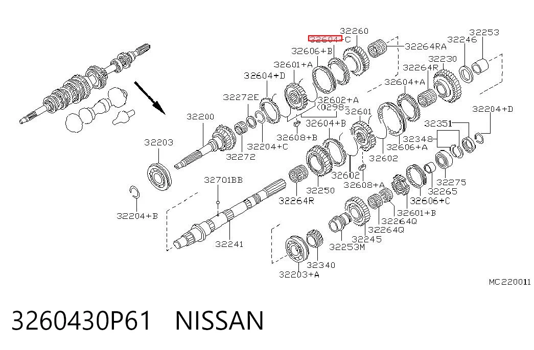 3260430P61 Nissan/Infiniti