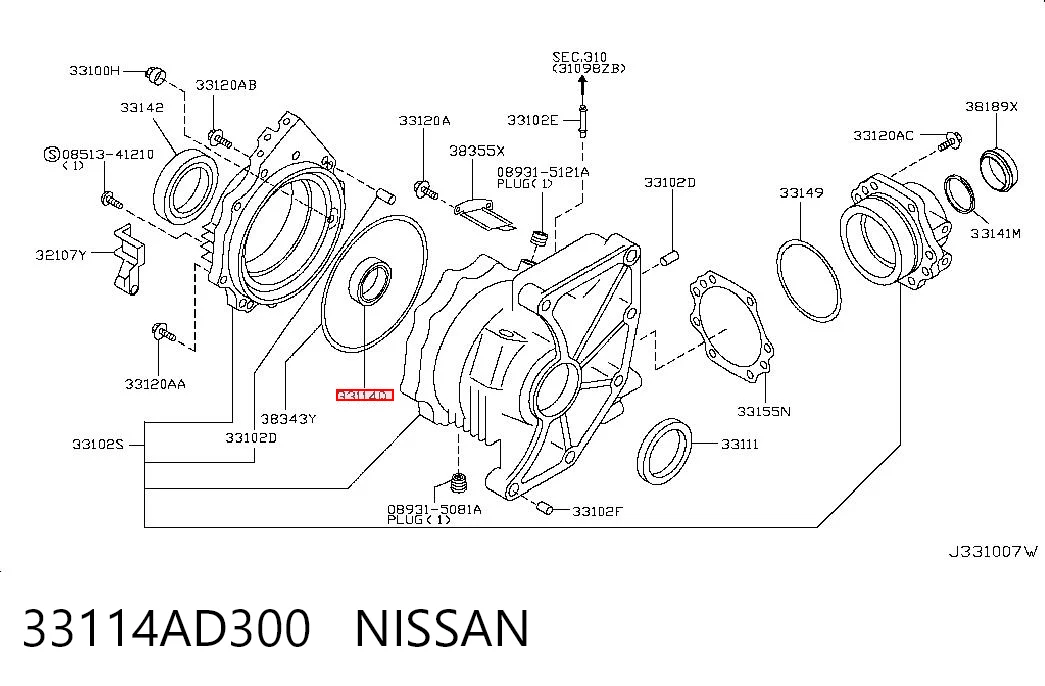 33114AD300 Nissan/Infiniti