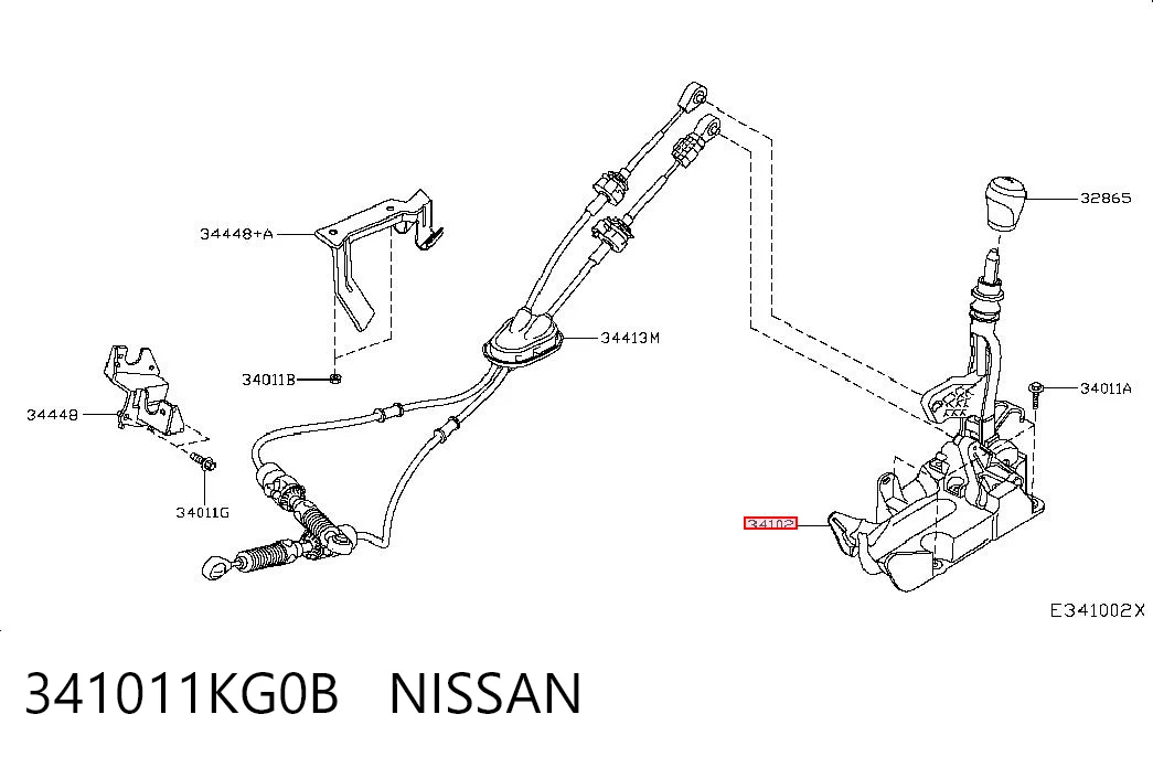 Mechanizm zmiany biegów (cięgno) do Nissan JUKE NMUK F15E
