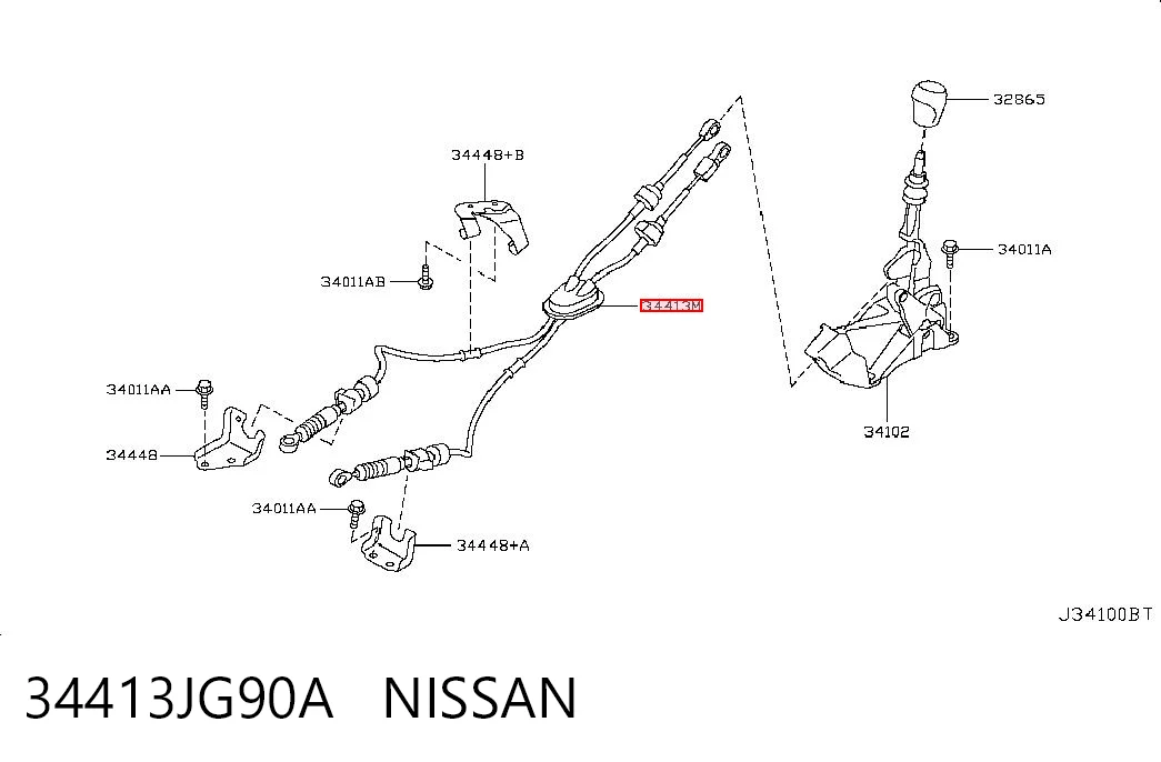 Linka dźwigni zmiany biegów podwójna do Nissan X-Trail T31