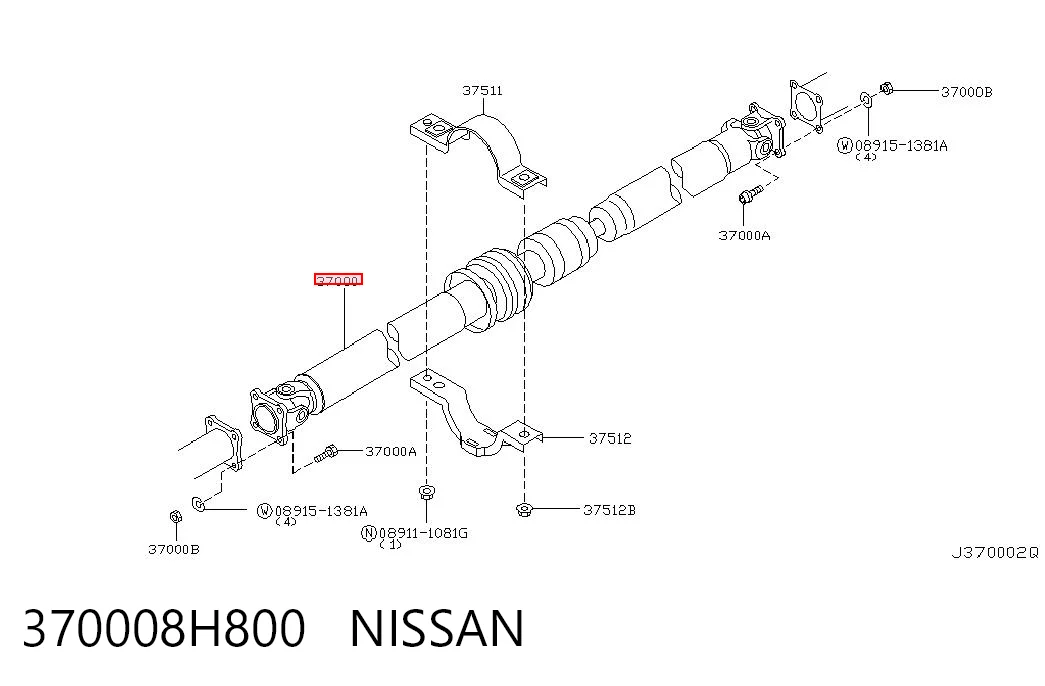 Do koszyka Wał Cardana tylny, kompletny Nissan X-Trail  T30