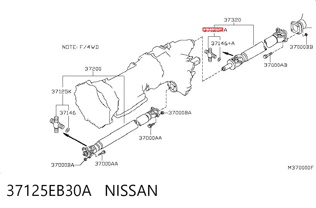 Do koszyka Krzyżak wału Cardana tylnego Nissan Pathfinder  R51M