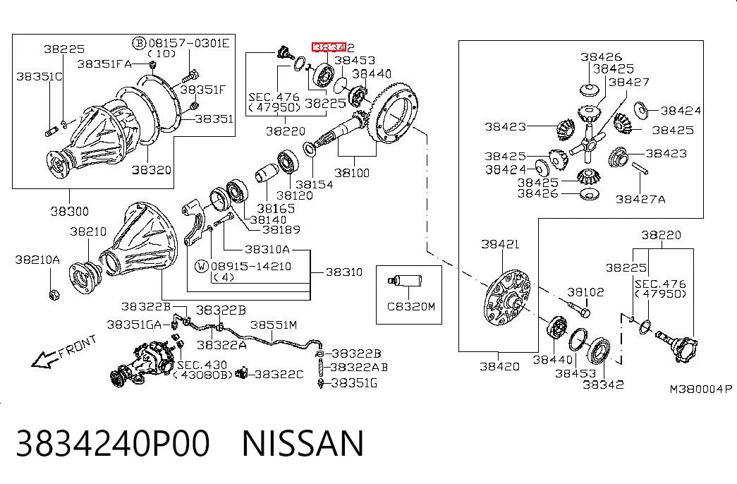 3834240P00 Nissan/Infiniti