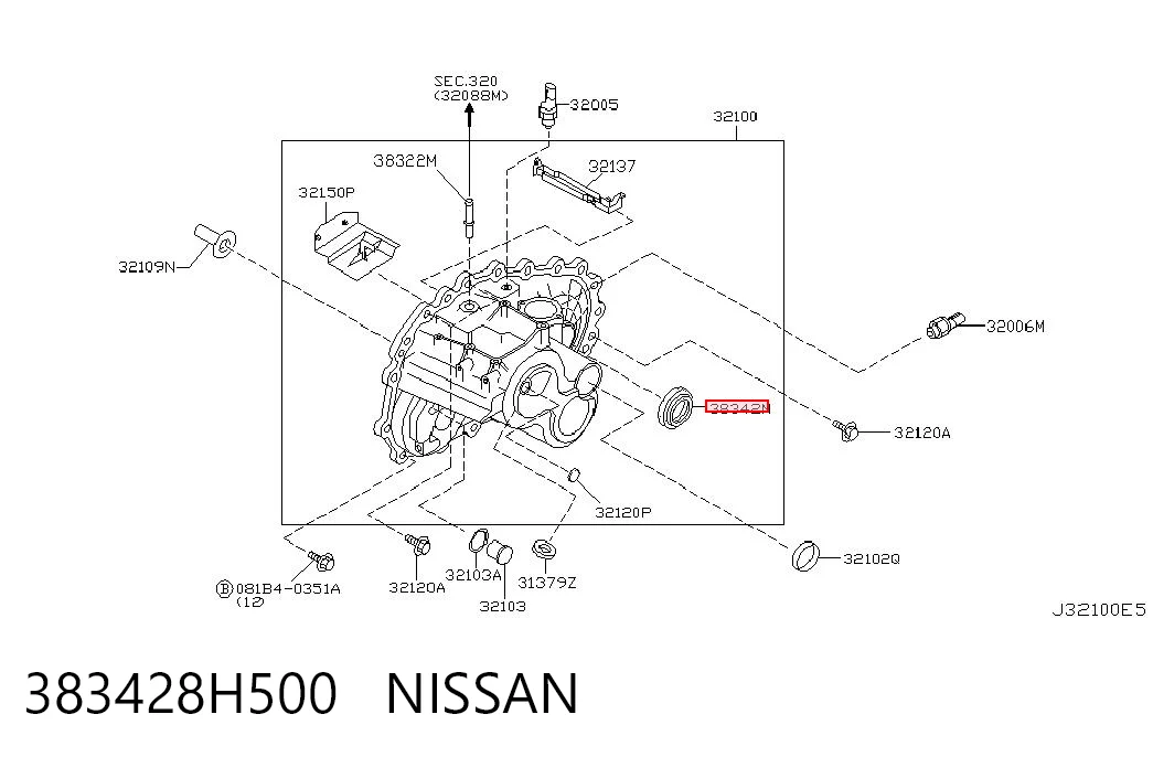 Uszczelniacz półosi lewej mostu przedniego 95514134 Peugeot/Citroen