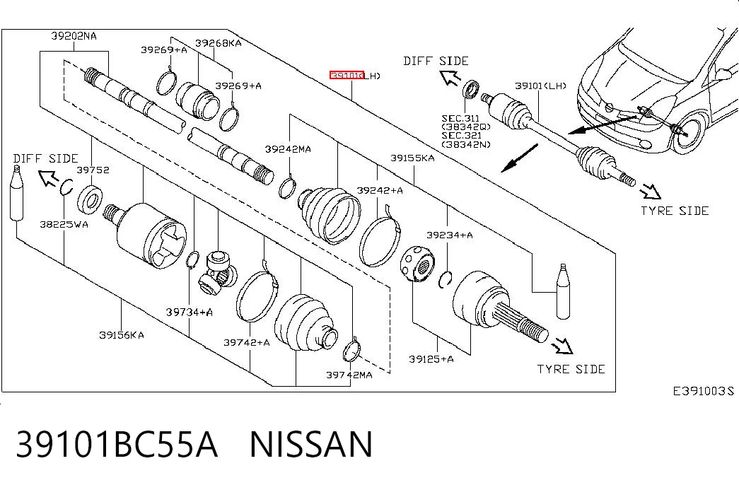 39101BC55A Nissan/Infiniti