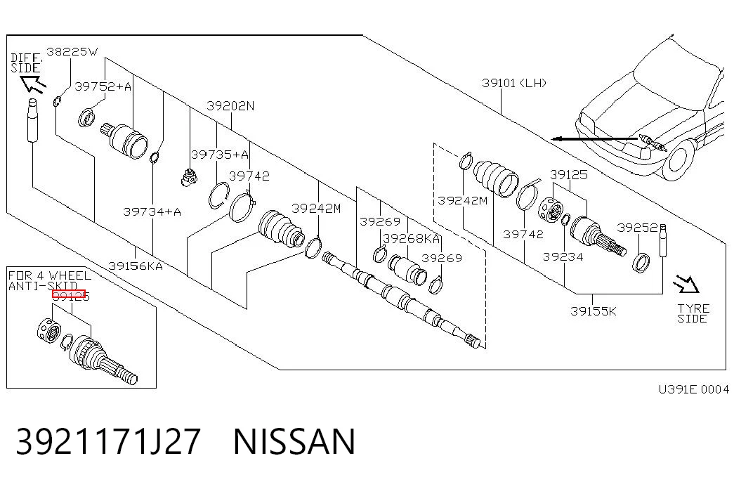 3921171J27 Nissan/Infiniti