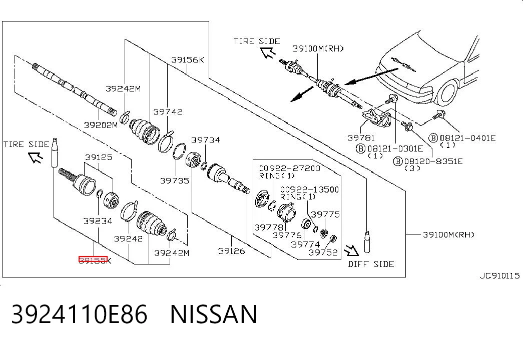 Osłona przegubu homokinetycznego półosi przedniej zewnętrzna FB2063 NIPPON MOTORS