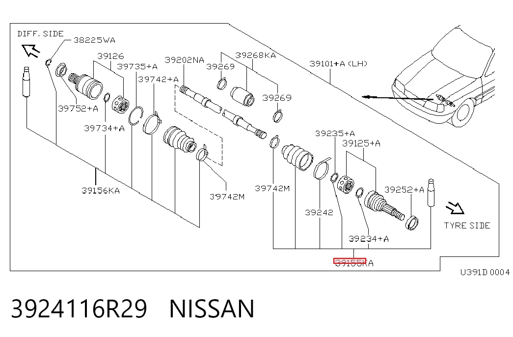 Do koszyka Osłona przegubu homokinetycznego półosi przedniej zewnętrzna Mitsubishi Colt III C5A