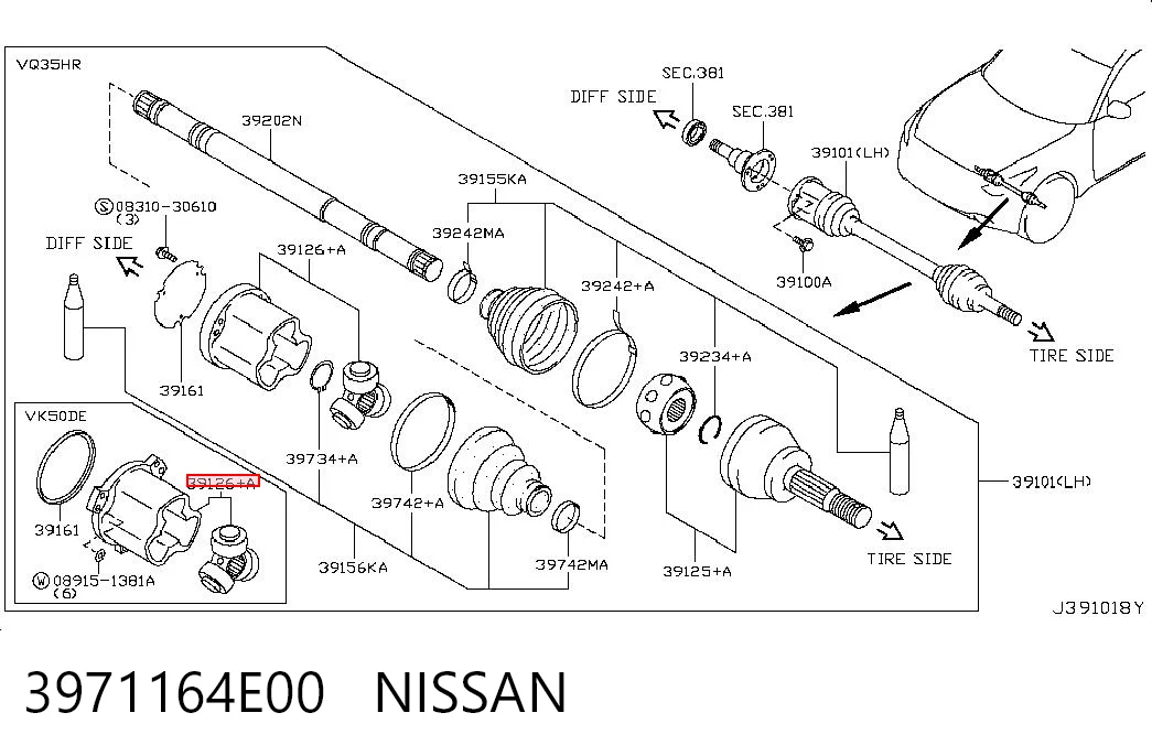 3971164E00 Nissan/Infiniti