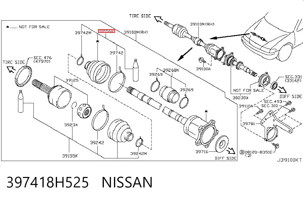397418H525 Nissan/Infiniti