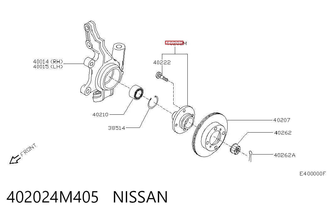 Piasta przednia Nissan Almera II sedana (N16) (2000 - 2006) cena, od 31,02 USD