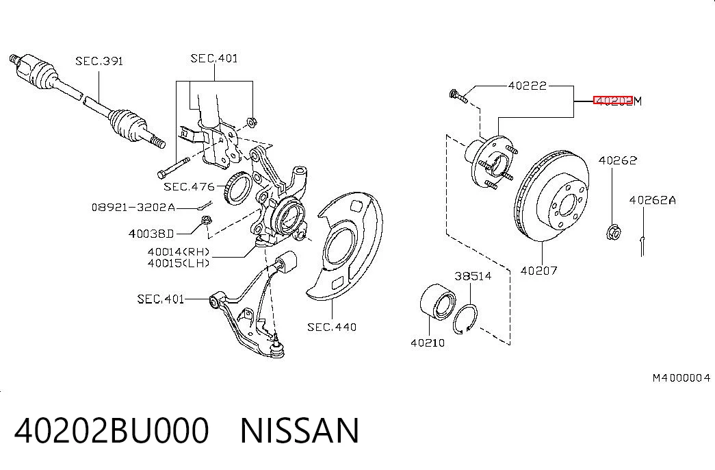 Do koszyka Piasta przednia Nissan Almera TINO V10