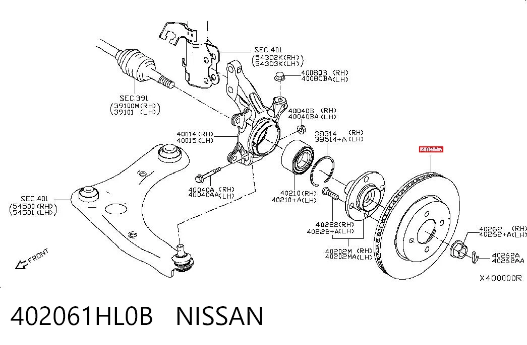 402061HL0B Nissan/Infiniti