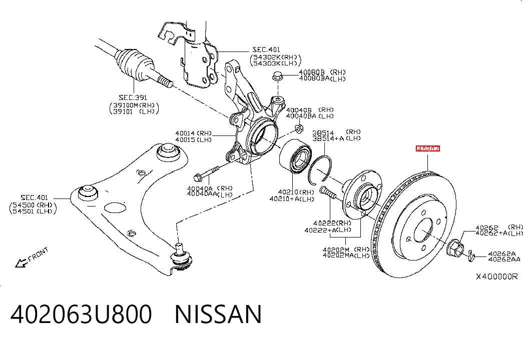 402063U800 Nissan/Infiniti