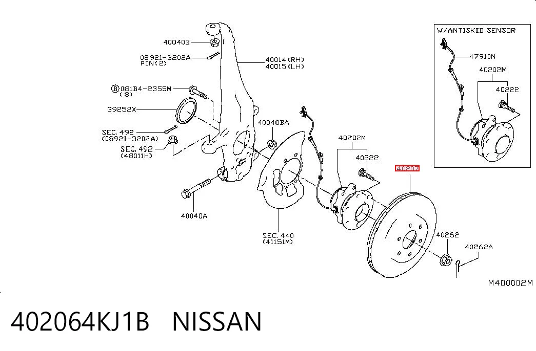 Tarcza hamulcowa przednia Nissan Navara NP300 IV ulec poprawie (D23, D23T) (2014 - 2021) cena, od 87,76 USD