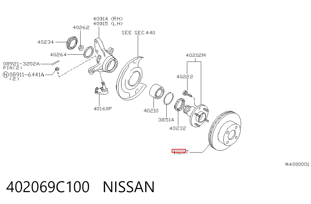 Do koszyka Tarcza hamulcowa przednia Nissan Vanette CARGO C23