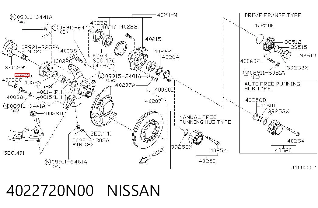 4022720N00 Nissan/Infiniti