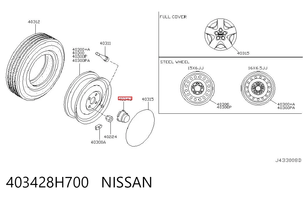 Kupić Kołpak do obręczy koła Nissan X-Trail T30 w dobrej cenie