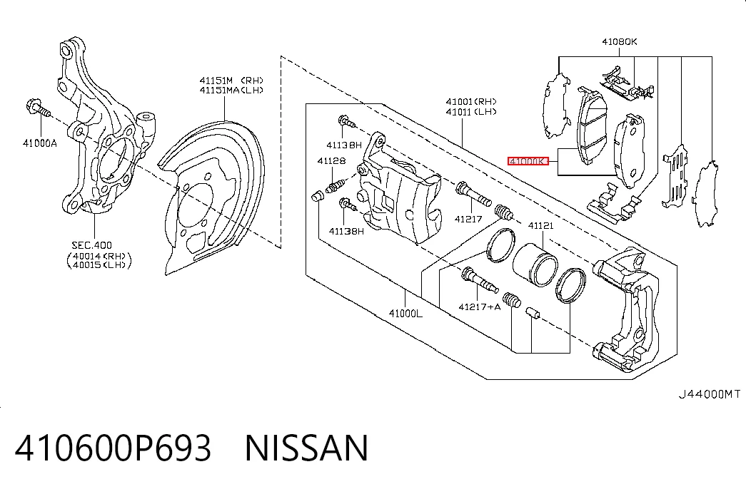  Klocki hamulcowe przednie tarczowe Nissan Maxima 