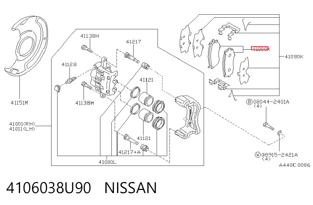4106038U90 Nissan/Infiniti