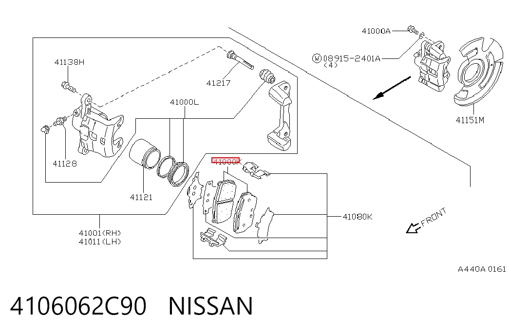 Do koszyka Klocki hamulcowe przednie tarczowe Nissan Sunny III N14