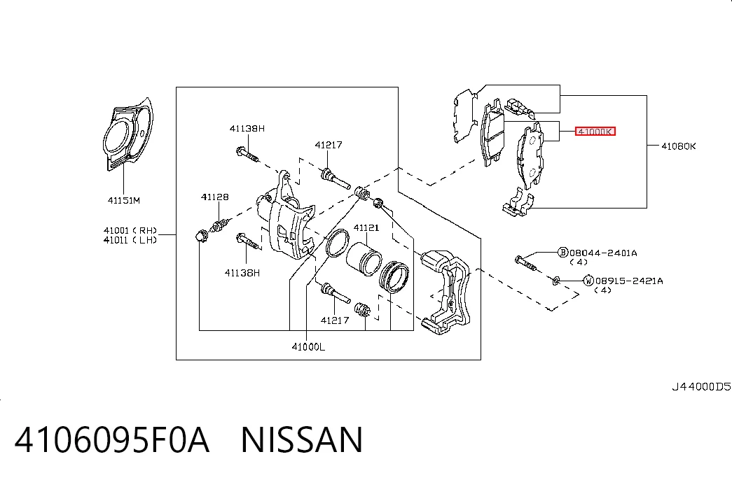 Klocki hamulcowe przednie tarczowe Nissan Almera 
