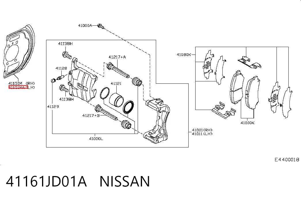 41161JD01A Nissan/Infiniti
