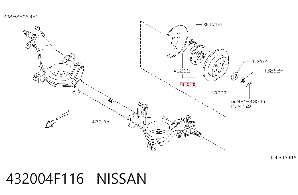 432004F116 Nissan/Infiniti