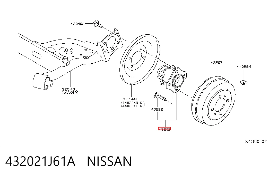432021J61A Nissan/Infiniti