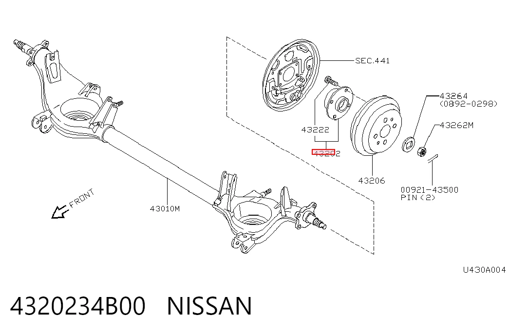 Piasta tylna Nissan Micra 