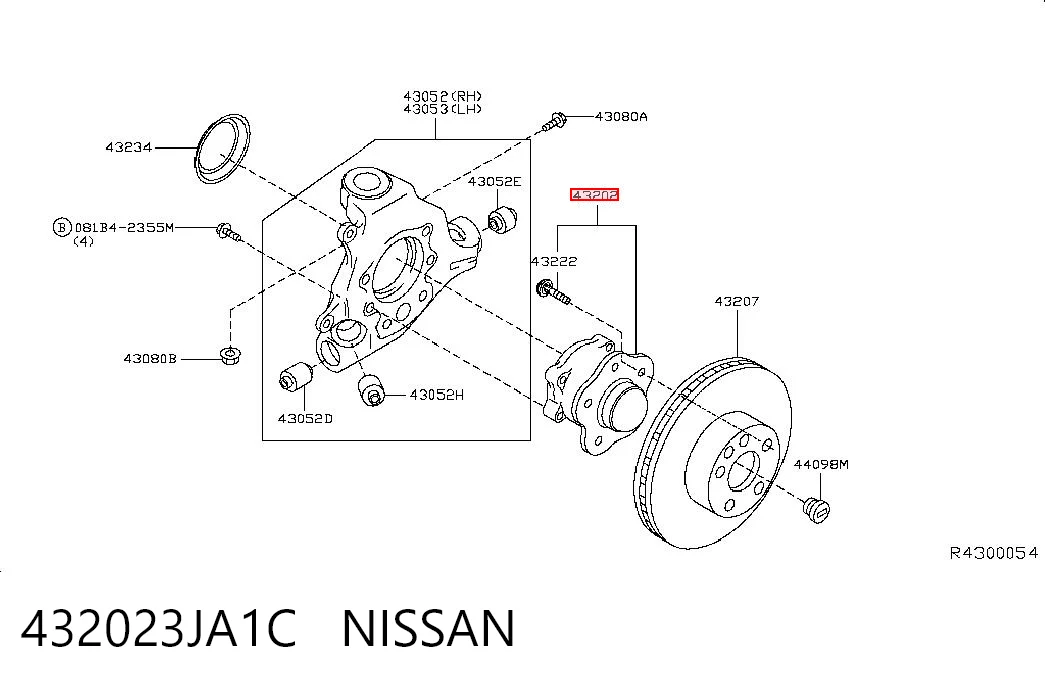 432023JA1C Nissan/Infiniti Piasta tylna