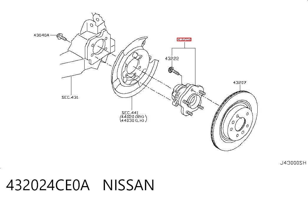 432024CE0A Nissan/Infiniti