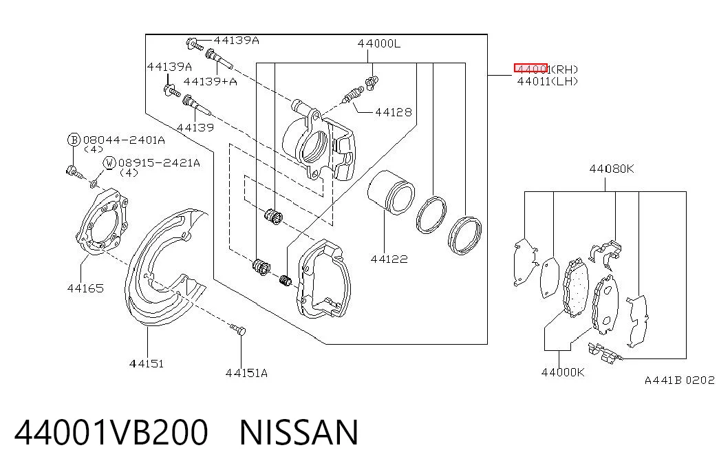 Zacisk hamulcowy tylny prawy do Nissan Patrol  Y61