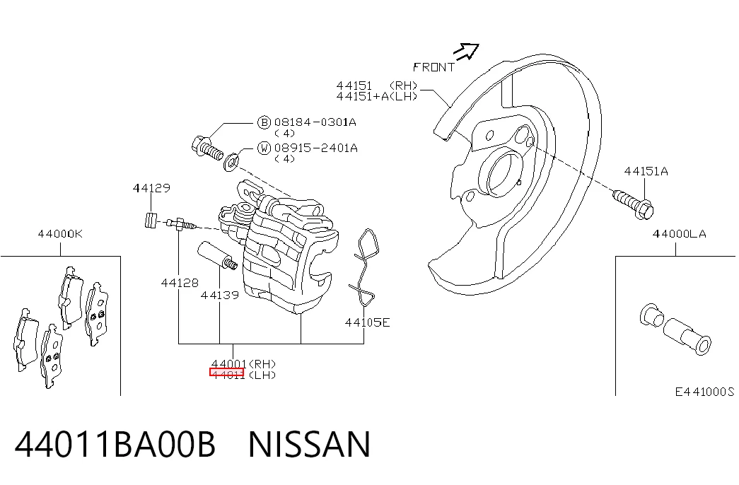 Zacisk hamulcowy tylny lewy do Nissan Primera  P12