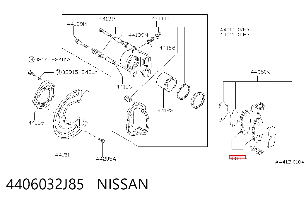 Okładziny (klocki) do hamulców tarczowych tylne do Nissan Patrol  Y60